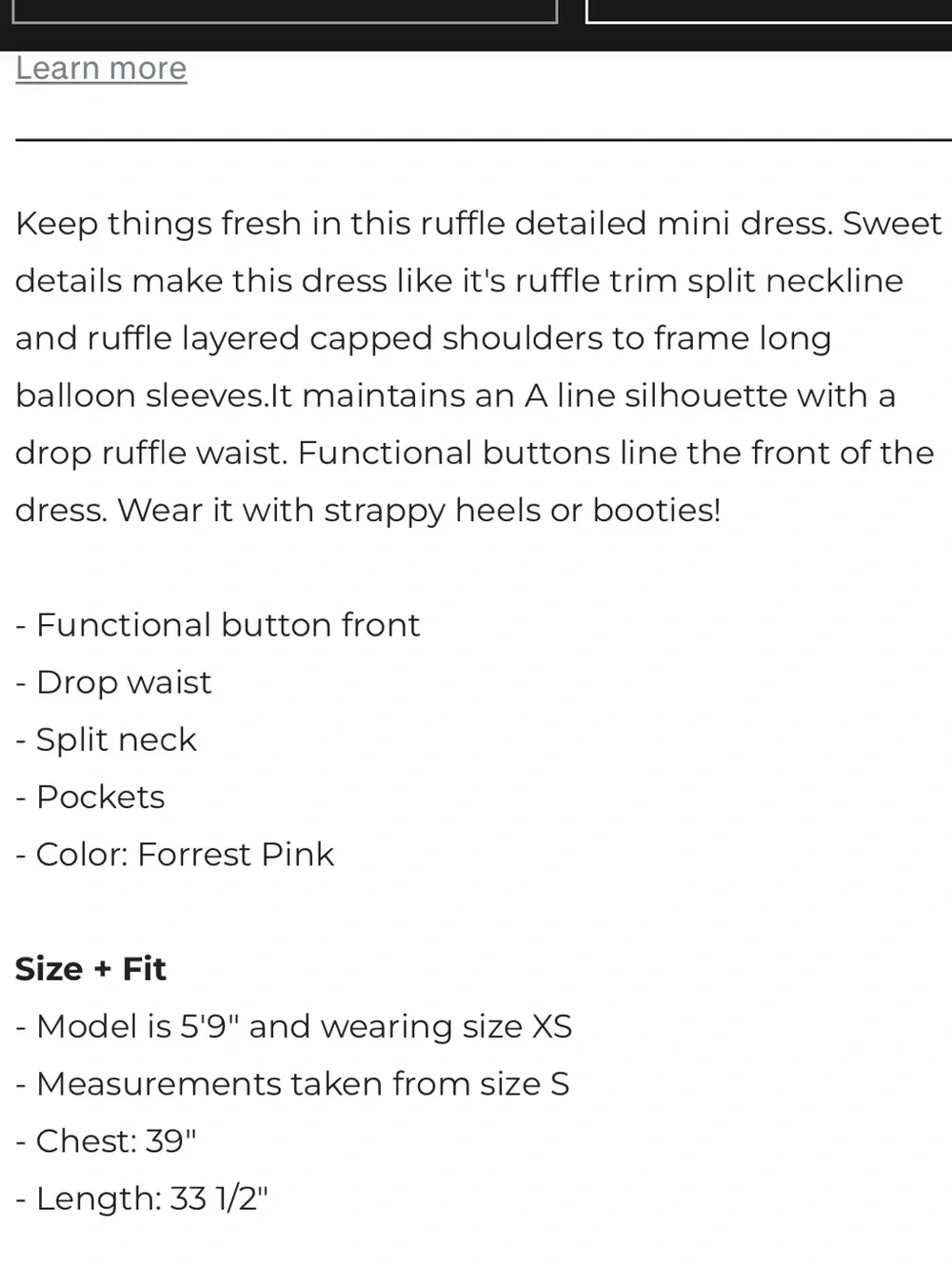 NWT- SUGARLIPS Close To You Sammy Ruffle Drop Waist Green Floral Mini Dress - Picture 5 of 15
